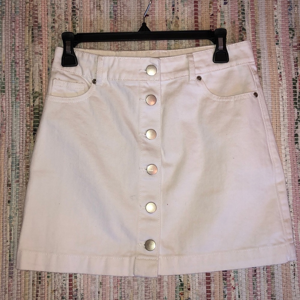 Forever 21 white denim skirt
